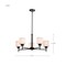 Nuvo Warren - 28 Inch 5 Light Chandelier - Gun Metal with Satin White Glass 60/8038 - alternate 4